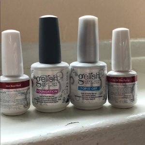 Gelish soak off nail polish w/ foundation/top coat